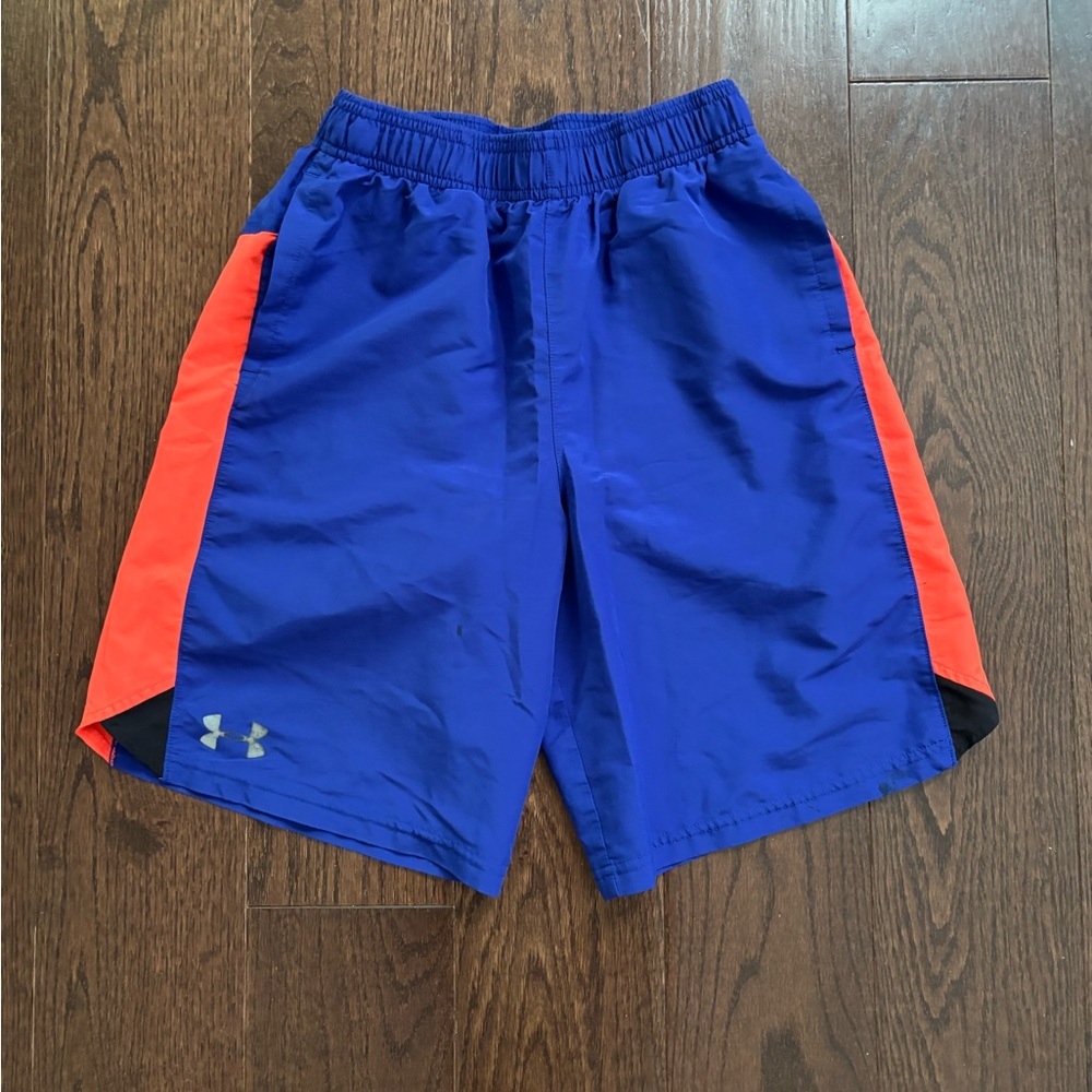 Under Armour Blue and Orange Athletic Shorts